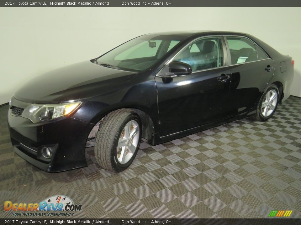 2017 Toyota Camry LE Midnight Black Metallic / Almond Photo #7