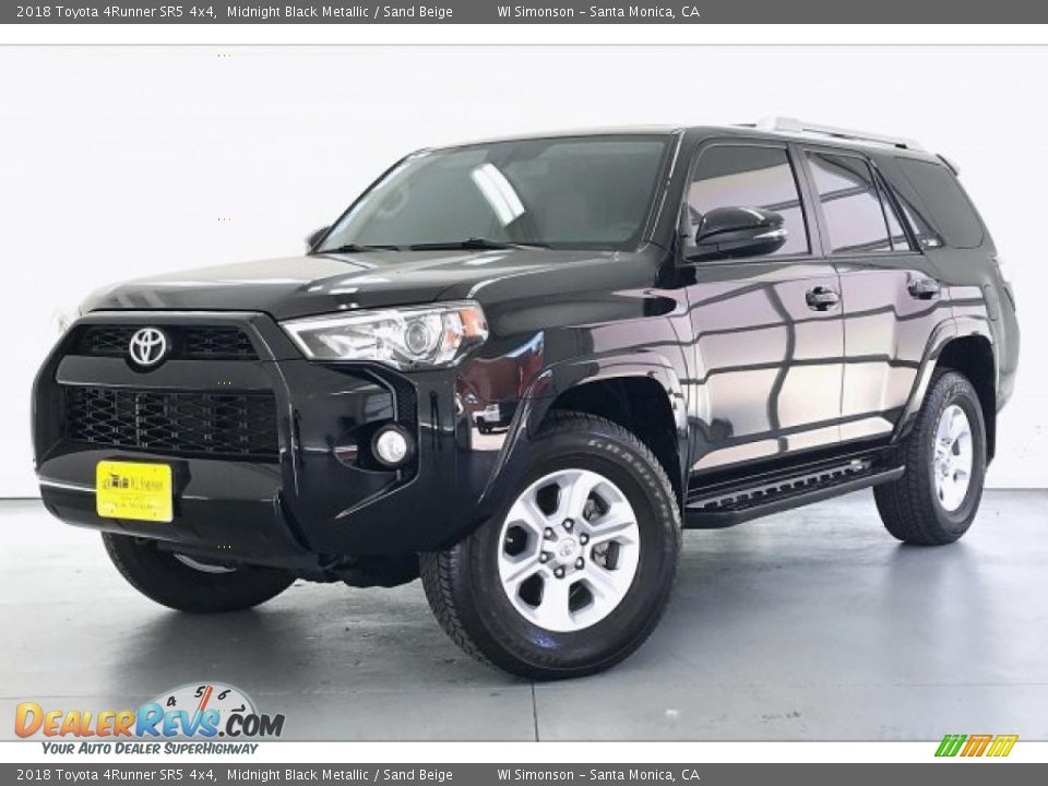 2018 Toyota 4Runner SR5 4x4 Midnight Black Metallic / Sand Beige Photo #12