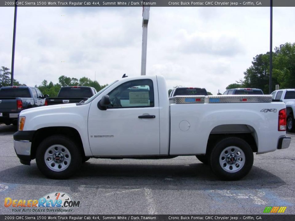 2009 GMC Sierra 1500 Work Truck Regular Cab 4x4 Summit White / Dark Titanium Photo #5