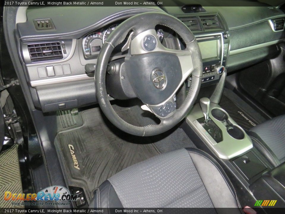 2017 Toyota Camry LE Midnight Black Metallic / Almond Photo #18