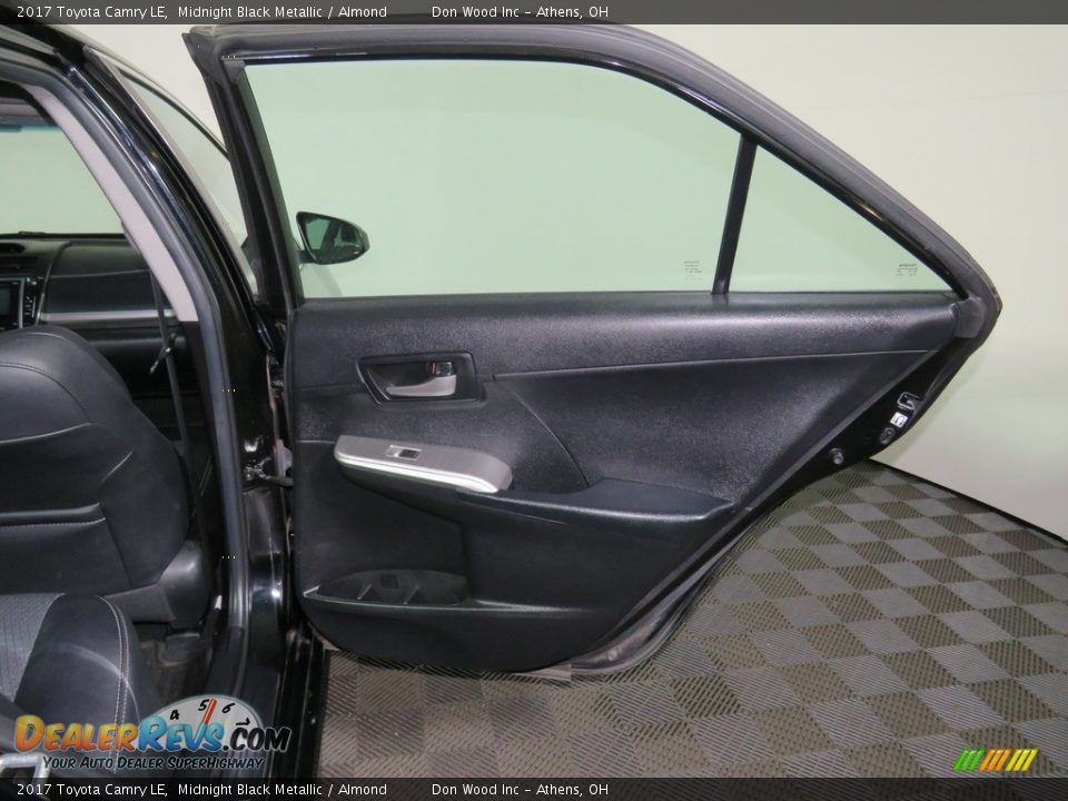2017 Toyota Camry LE Midnight Black Metallic / Almond Photo #22