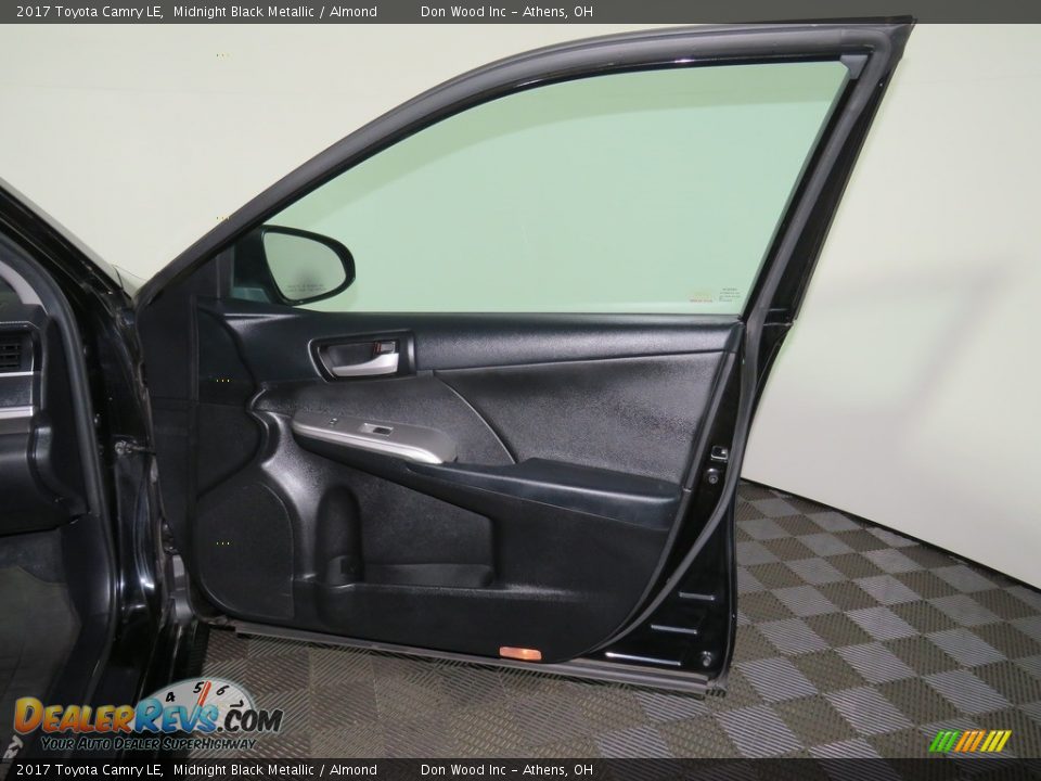 2017 Toyota Camry LE Midnight Black Metallic / Almond Photo #24