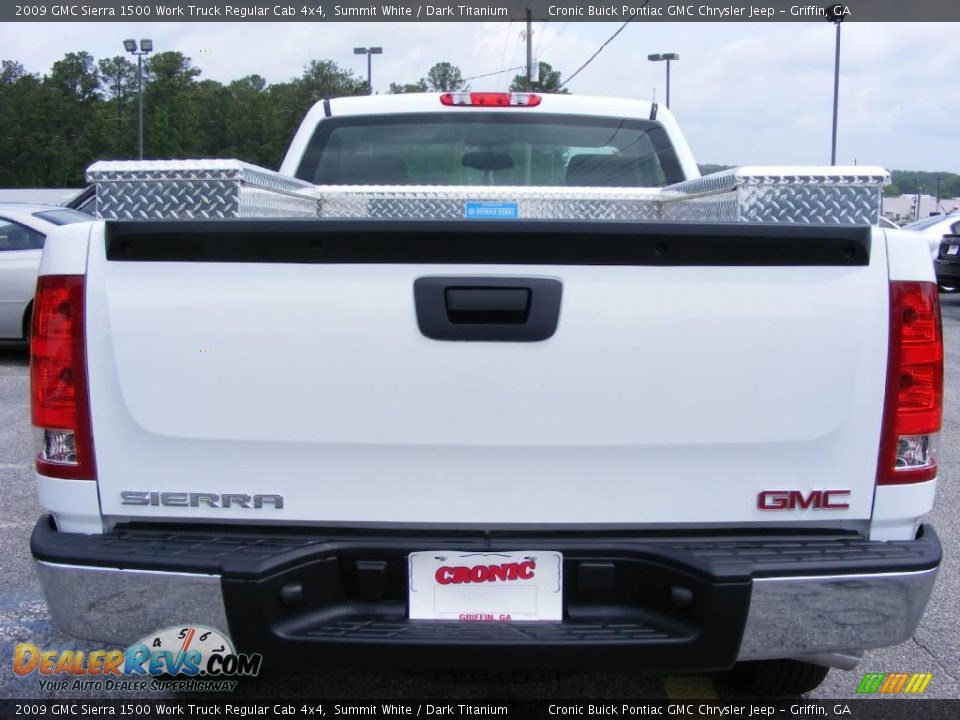 2009 GMC Sierra 1500 Work Truck Regular Cab 4x4 Summit White / Dark Titanium Photo #7