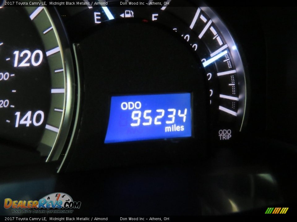 2017 Toyota Camry LE Midnight Black Metallic / Almond Photo #28