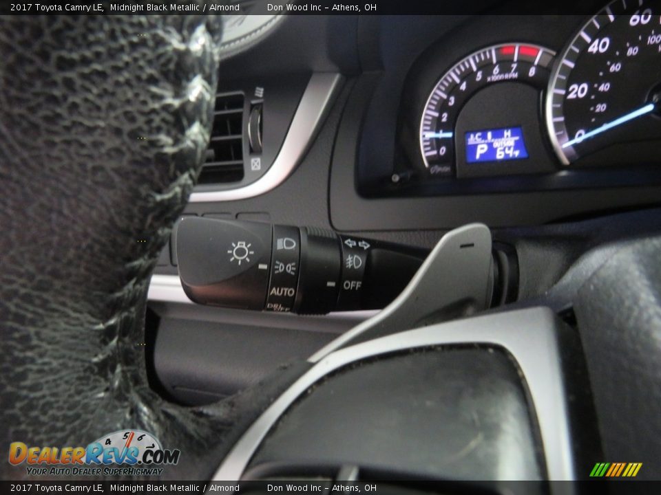 2017 Toyota Camry LE Midnight Black Metallic / Almond Photo #29