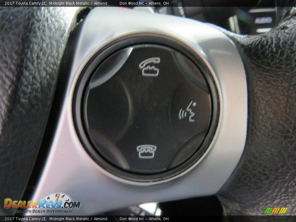 2017 Toyota Camry LE Midnight Black Metallic / Almond Photo #32