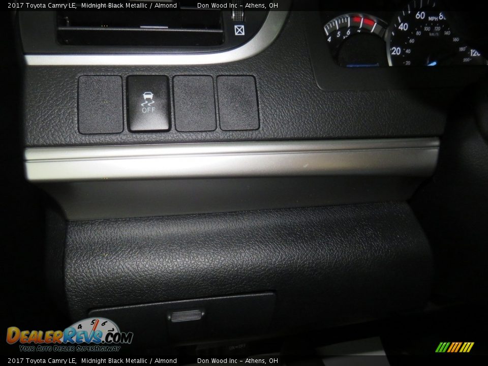 2017 Toyota Camry LE Midnight Black Metallic / Almond Photo #34