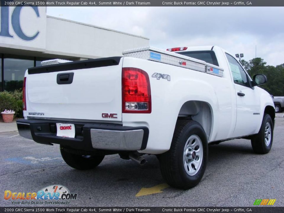 2009 GMC Sierra 1500 Work Truck Regular Cab 4x4 Summit White / Dark Titanium Photo #8