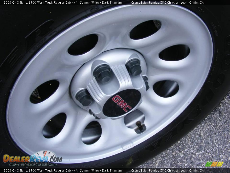 2009 GMC Sierra 1500 Work Truck Regular Cab 4x4 Summit White / Dark Titanium Photo #9