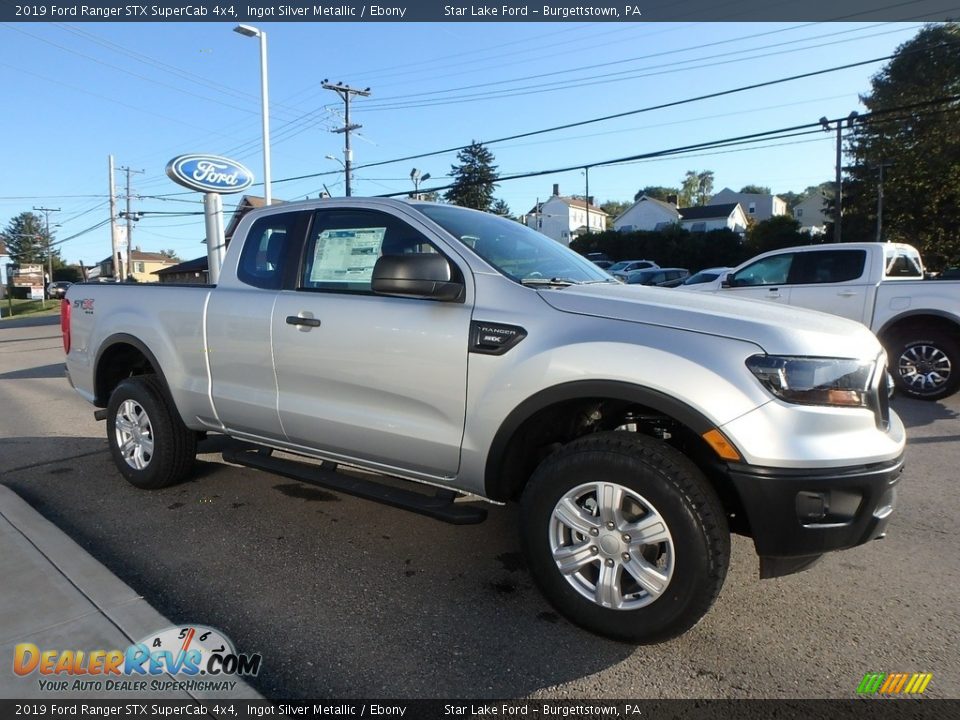 2019 Ford Ranger STX SuperCab 4x4 Ingot Silver Metallic / Ebony Photo #3