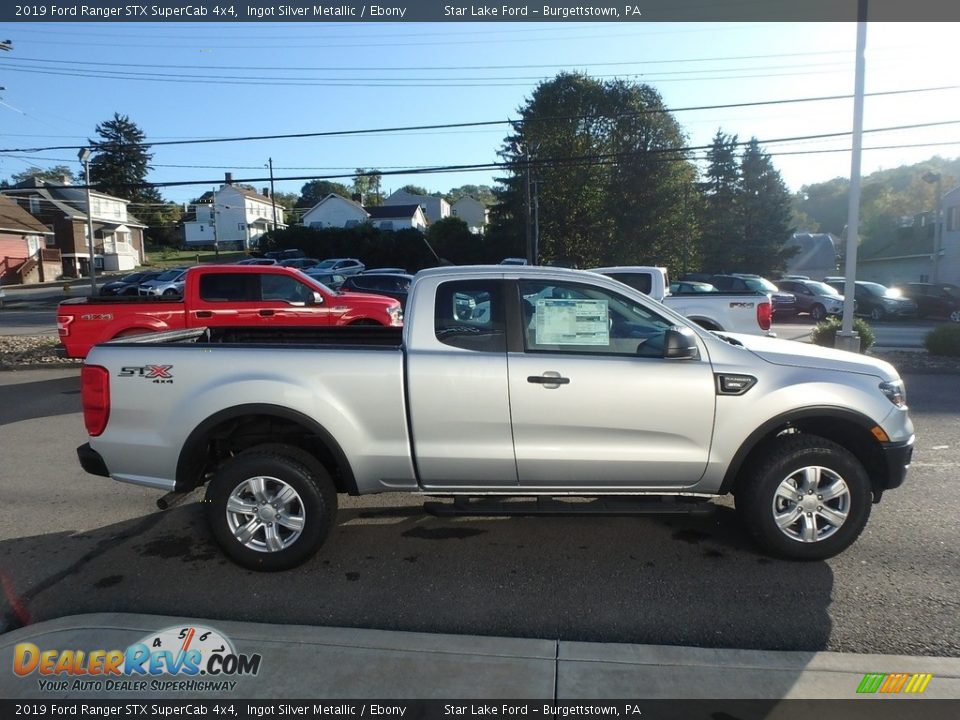 2019 Ford Ranger STX SuperCab 4x4 Ingot Silver Metallic / Ebony Photo #4