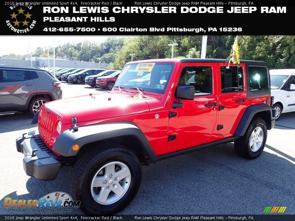 2016 Jeep Wrangler Unlimited Sport 4x4 Firecracker Red / Black Photo #1