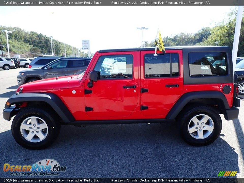 2016 Jeep Wrangler Unlimited Sport 4x4 Firecracker Red / Black Photo #2