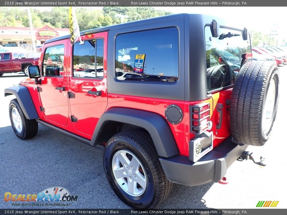 2016 Jeep Wrangler Unlimited Sport 4x4 Firecracker Red / Black Photo #3