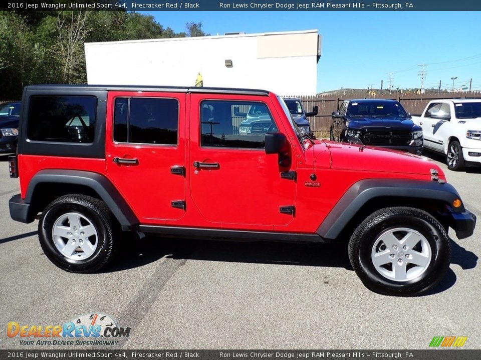 2016 Jeep Wrangler Unlimited Sport 4x4 Firecracker Red / Black Photo #7