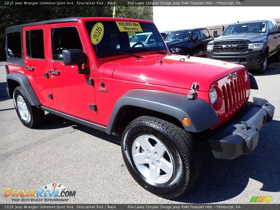2016 Jeep Wrangler Unlimited Sport 4x4 Firecracker Red / Black Photo #8