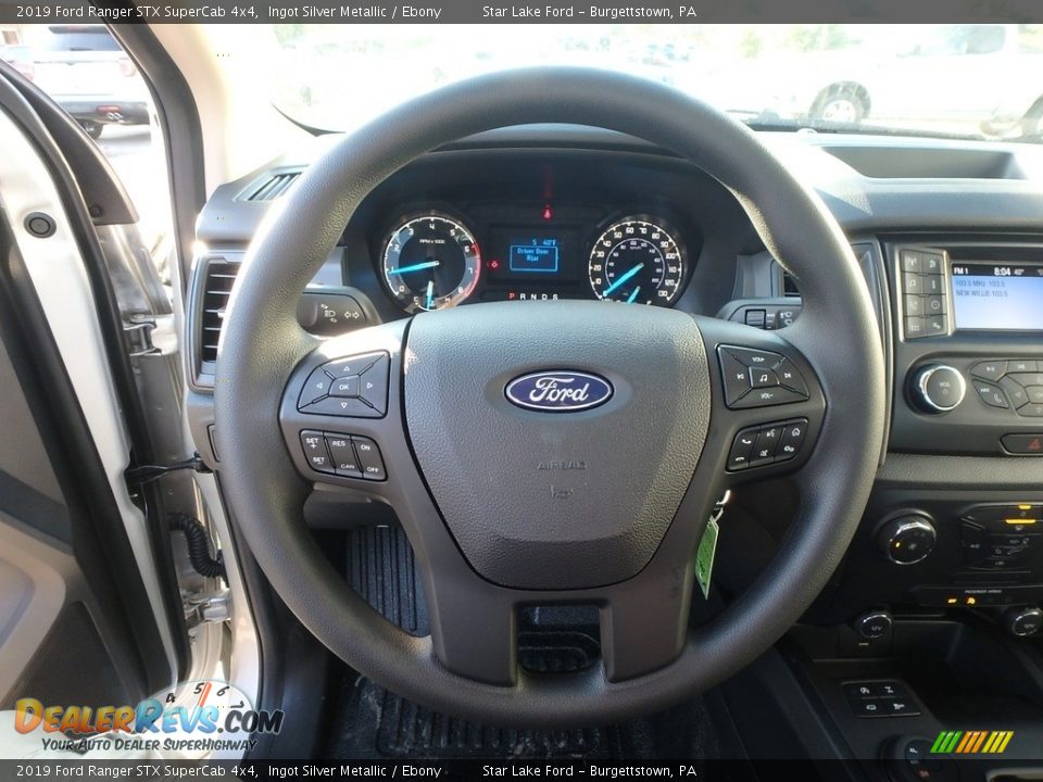 2019 Ford Ranger STX SuperCab 4x4 Ingot Silver Metallic / Ebony Photo #17