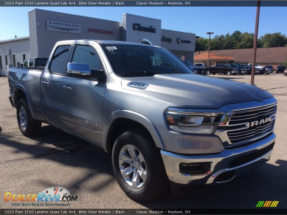 2020 Ram 1500 Laramie Quad Cab 4x4 Billet Silver Metallic / Black Photo #1