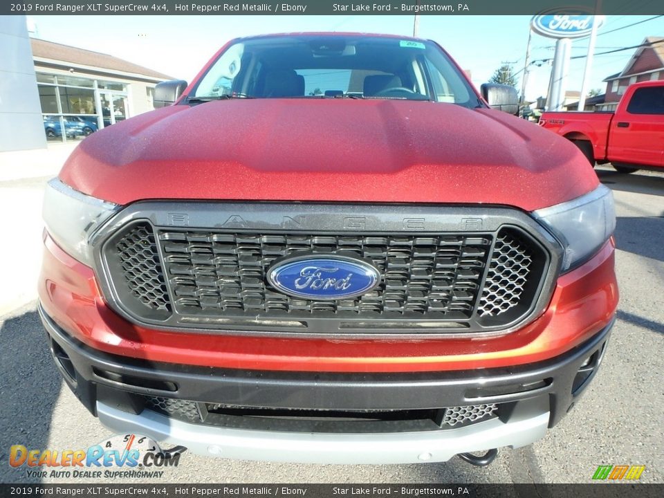 2019 Ford Ranger XLT SuperCrew 4x4 Hot Pepper Red Metallic / Ebony Photo #2