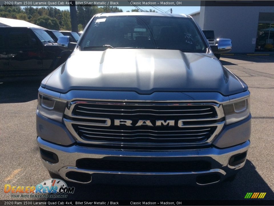 2020 Ram 1500 Laramie Quad Cab 4x4 Billet Silver Metallic / Black Photo #4