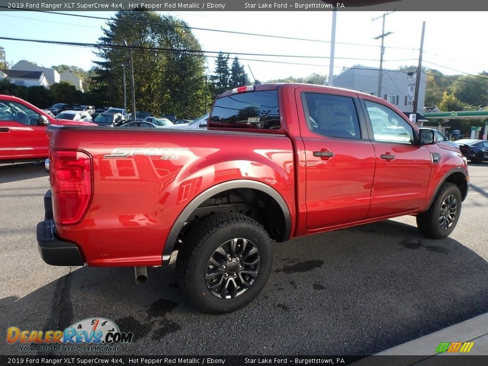 2019 Ford Ranger XLT SuperCrew 4x4 Hot Pepper Red Metallic / Ebony Photo #5