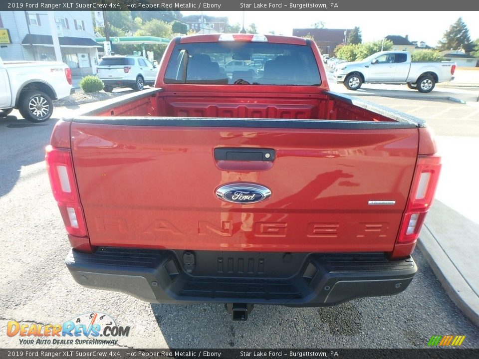 2019 Ford Ranger XLT SuperCrew 4x4 Hot Pepper Red Metallic / Ebony Photo #6