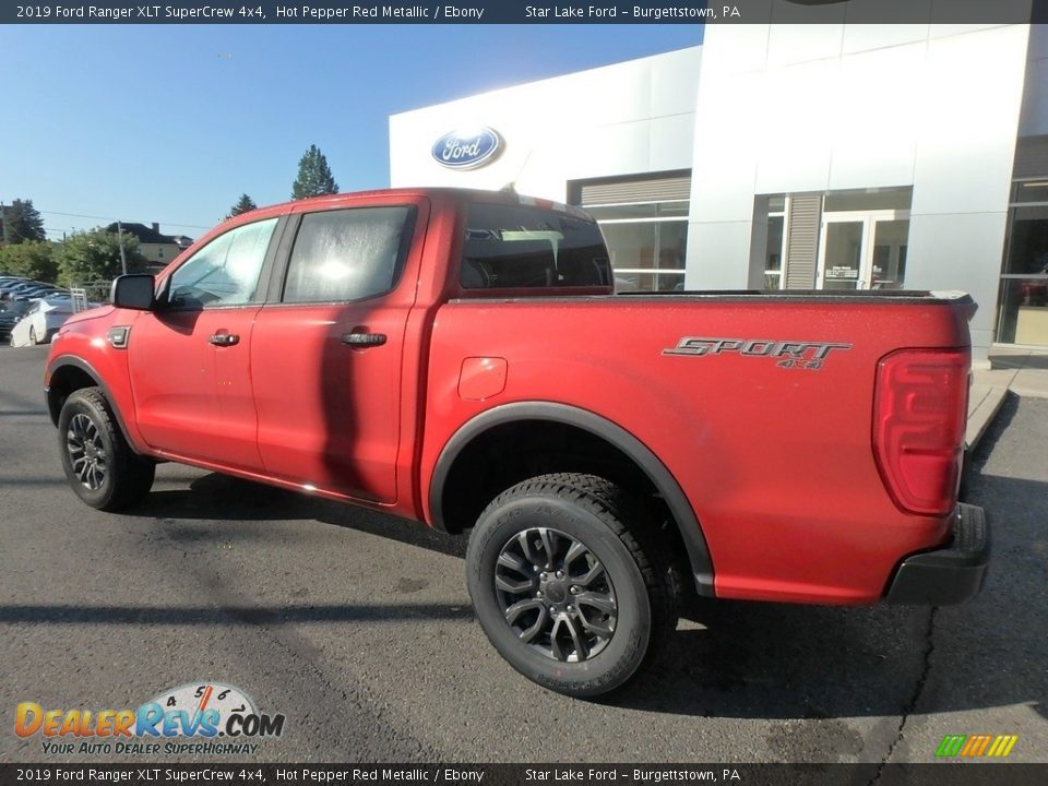 2019 Ford Ranger XLT SuperCrew 4x4 Hot Pepper Red Metallic / Ebony Photo #8