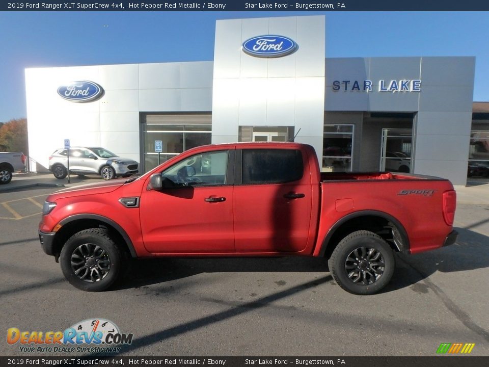 2019 Ford Ranger XLT SuperCrew 4x4 Hot Pepper Red Metallic / Ebony Photo #9