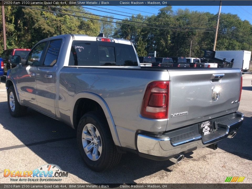 2020 Ram 1500 Laramie Quad Cab 4x4 Billet Silver Metallic / Black Photo #7