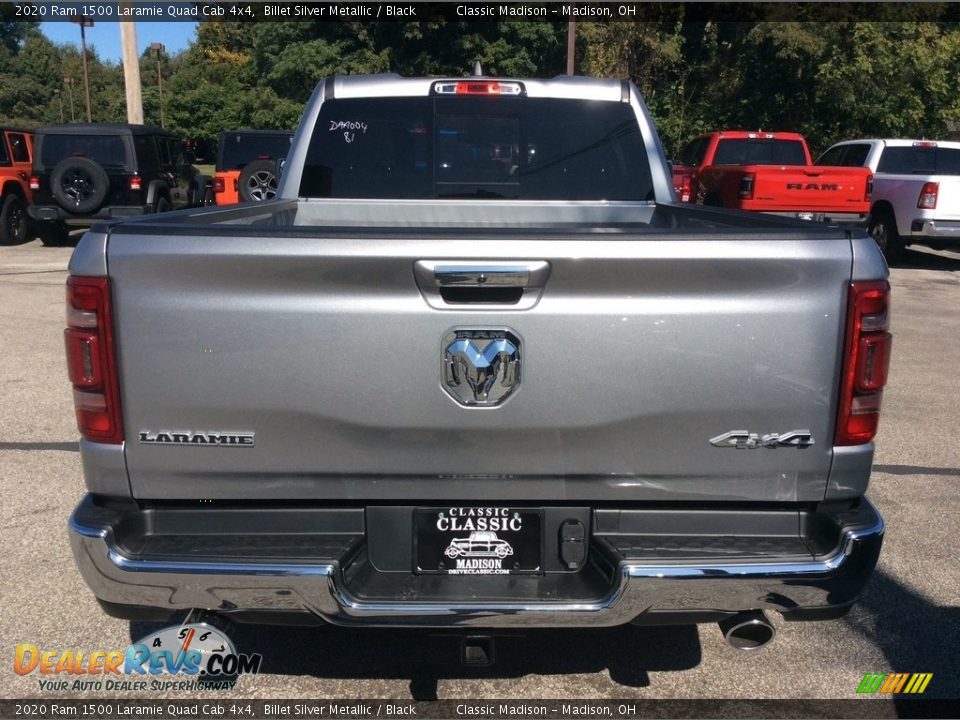 2020 Ram 1500 Laramie Quad Cab 4x4 Billet Silver Metallic / Black Photo #8