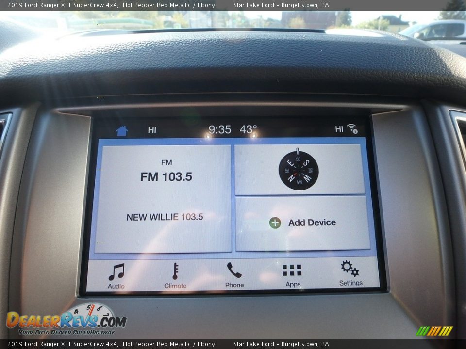 2019 Ford Ranger XLT SuperCrew 4x4 Hot Pepper Red Metallic / Ebony Photo #19