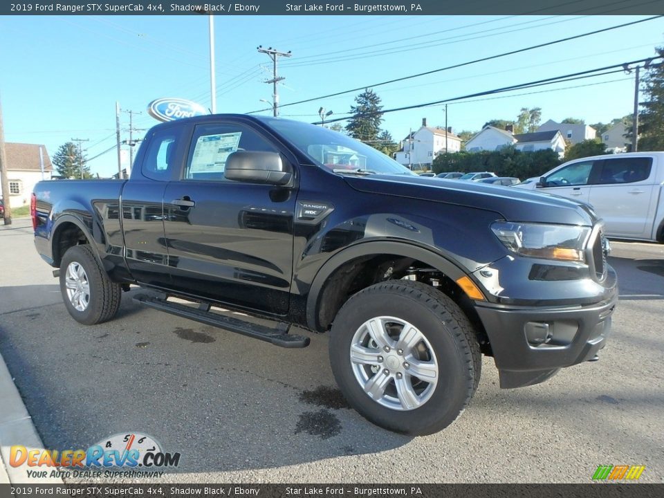 2019 Ford Ranger STX SuperCab 4x4 Shadow Black / Ebony Photo #3