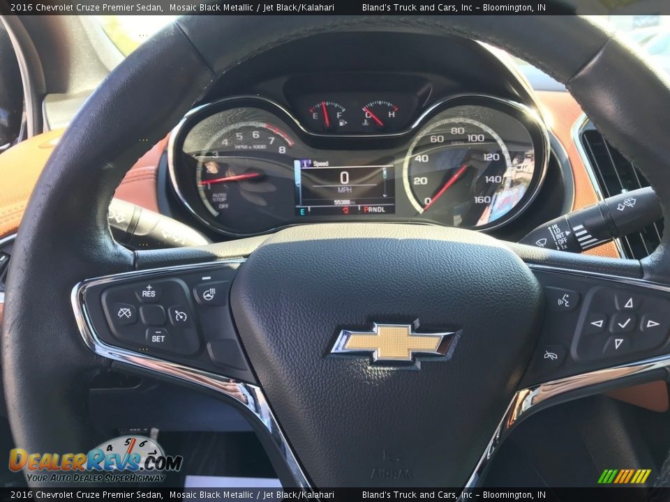 2016 Chevrolet Cruze Premier Sedan Mosaic Black Metallic / Jet Black/Kalahari Photo #17