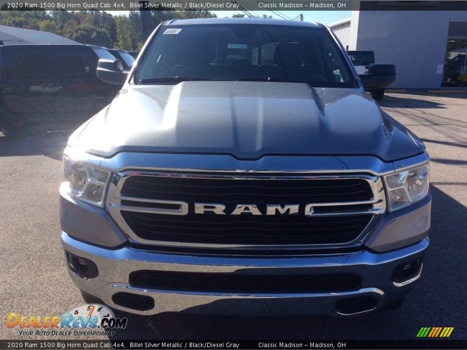 2020 Ram 1500 Big Horn Quad Cab 4x4 Billet Silver Metallic / Black/Diesel Gray Photo #4