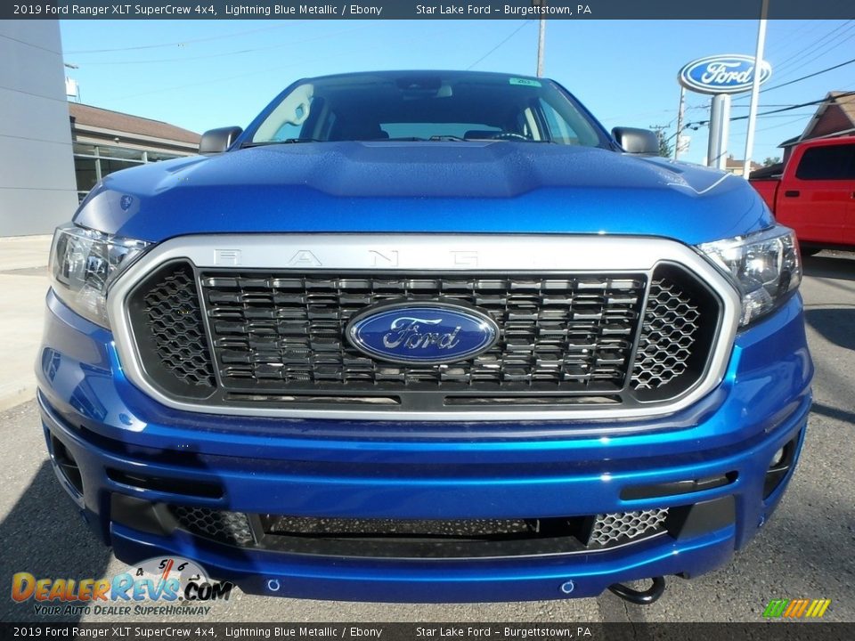 2019 Ford Ranger XLT SuperCrew 4x4 Lightning Blue Metallic / Ebony Photo #2