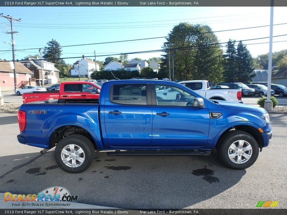 2019 Ford Ranger XLT SuperCrew 4x4 Lightning Blue Metallic / Ebony Photo #4