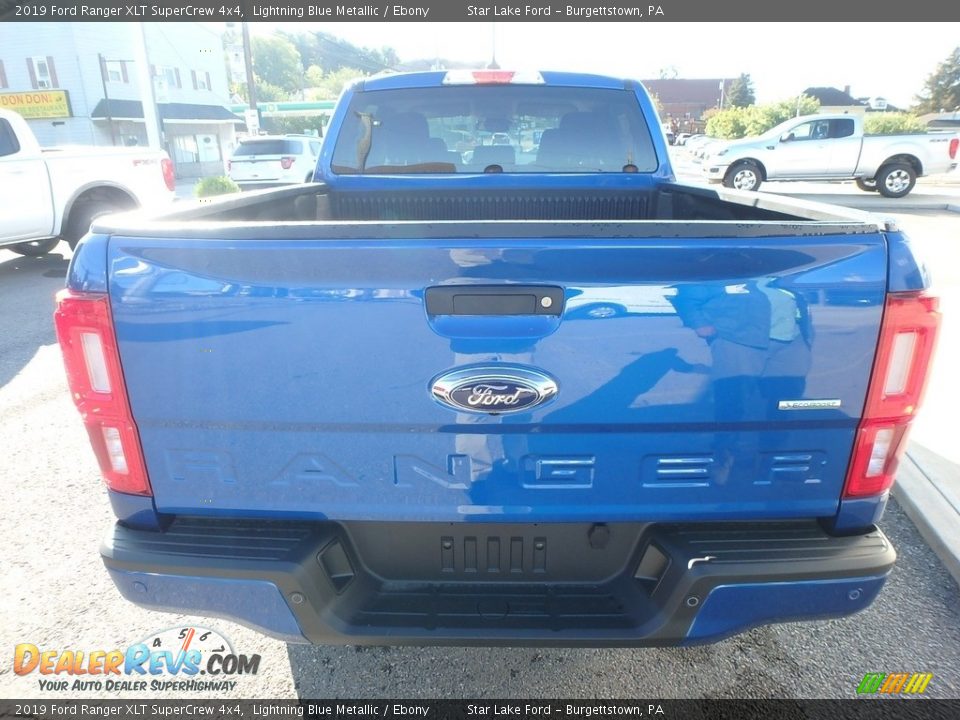 2019 Ford Ranger XLT SuperCrew 4x4 Lightning Blue Metallic / Ebony Photo #6