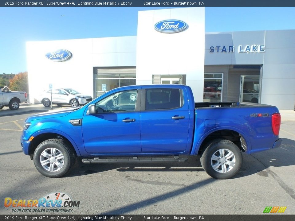 2019 Ford Ranger XLT SuperCrew 4x4 Lightning Blue Metallic / Ebony Photo #8