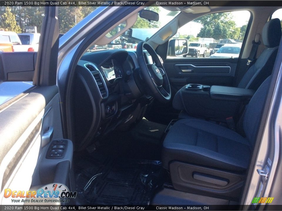 2020 Ram 1500 Big Horn Quad Cab 4x4 Billet Silver Metallic / Black/Diesel Gray Photo #12