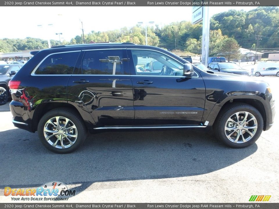 2020 Jeep Grand Cherokee Summit 4x4 Diamond Black Crystal Pearl / Black Photo #7
