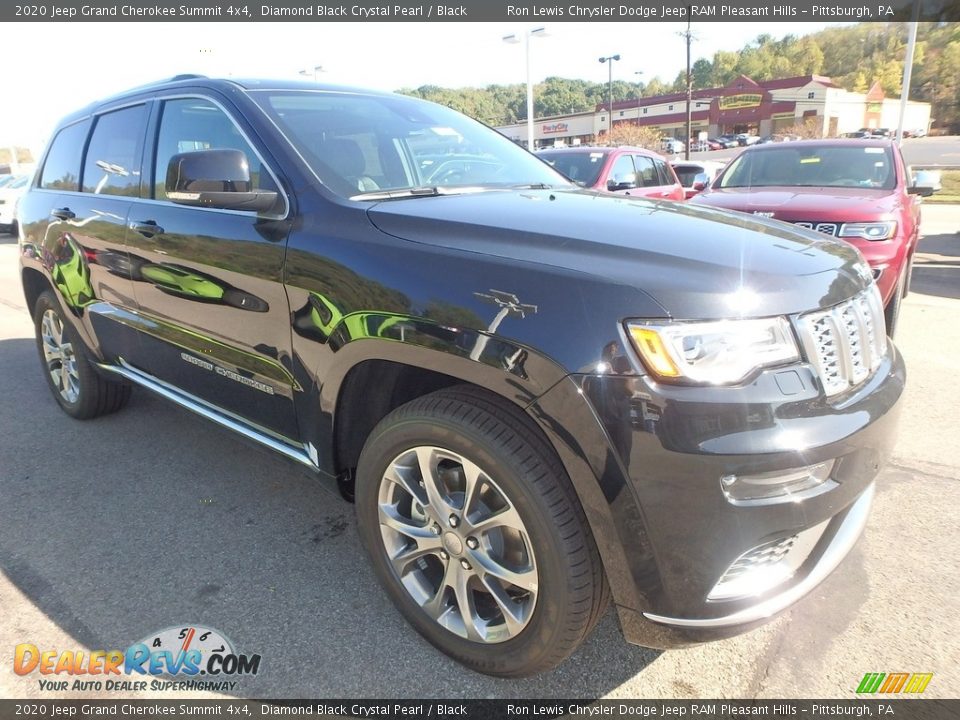 2020 Jeep Grand Cherokee Summit 4x4 Diamond Black Crystal Pearl / Black Photo #8