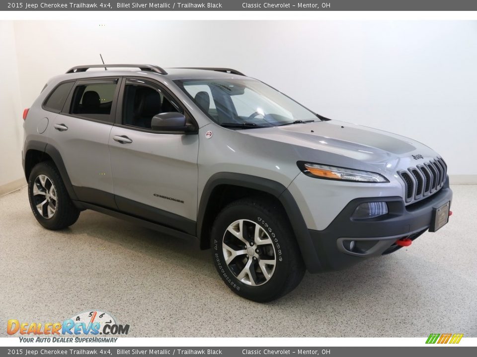 2015 Jeep Cherokee Trailhawk 4x4 Billet Silver Metallic / Trailhawk Black Photo #1