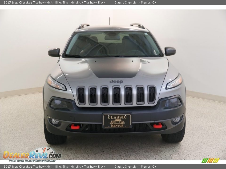 2015 Jeep Cherokee Trailhawk 4x4 Billet Silver Metallic / Trailhawk Black Photo #2