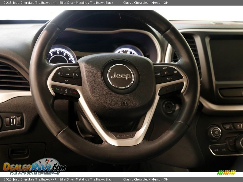 2015 Jeep Cherokee Trailhawk 4x4 Billet Silver Metallic / Trailhawk Black Photo #7