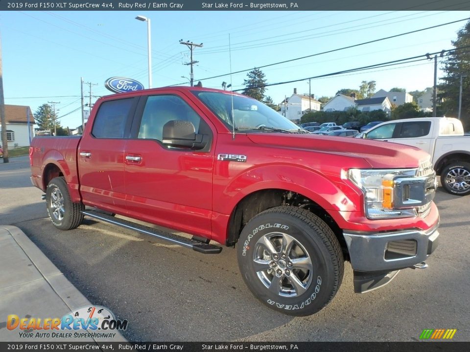 2019 Ford F150 XLT SuperCrew 4x4 Ruby Red / Earth Gray Photo #3