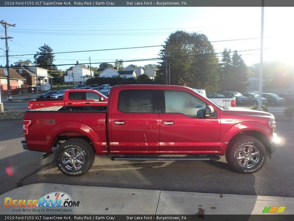 2019 Ford F150 XLT SuperCrew 4x4 Ruby Red / Earth Gray Photo #4