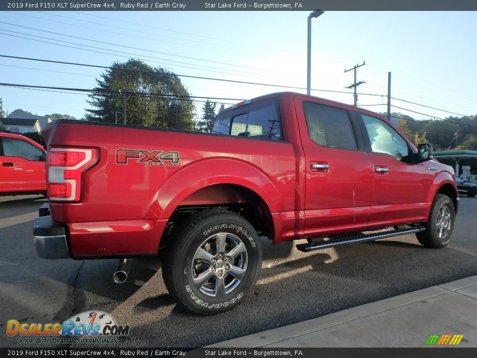 2019 Ford F150 XLT SuperCrew 4x4 Ruby Red / Earth Gray Photo #5