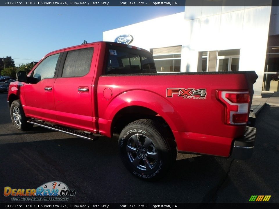 2019 Ford F150 XLT SuperCrew 4x4 Ruby Red / Earth Gray Photo #7