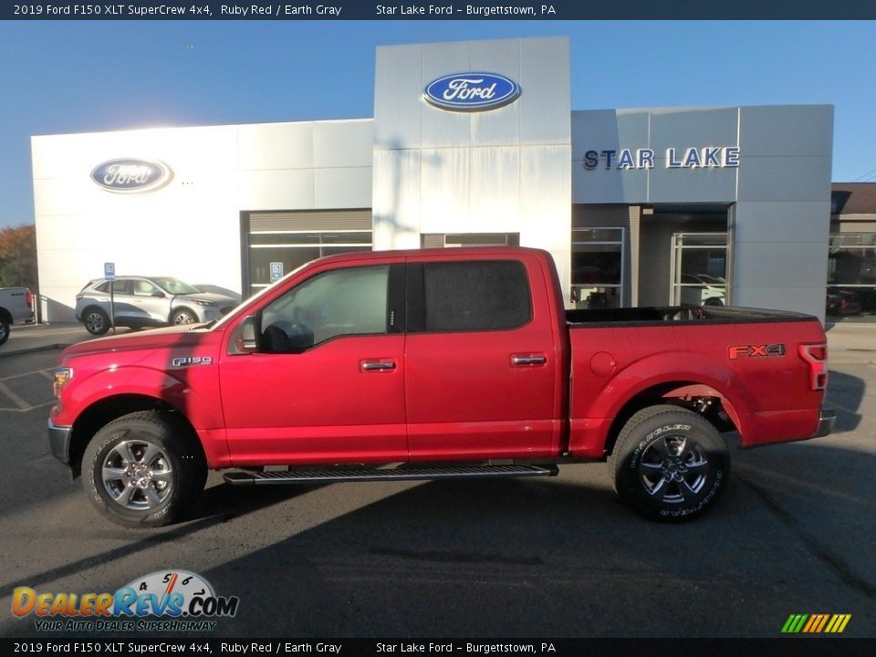 2019 Ford F150 XLT SuperCrew 4x4 Ruby Red / Earth Gray Photo #8