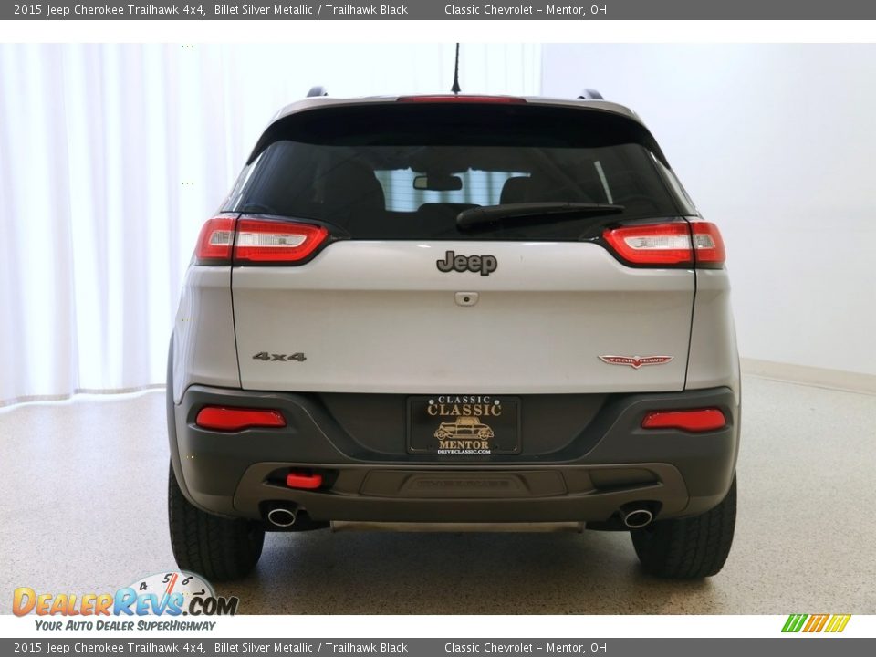 2015 Jeep Cherokee Trailhawk 4x4 Billet Silver Metallic / Trailhawk Black Photo #21